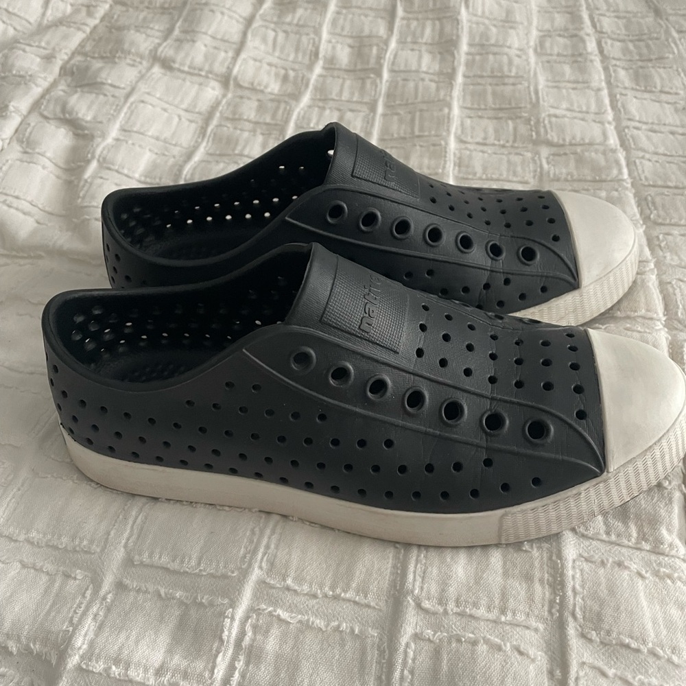 NATIVE Black Slip-On Sneakers